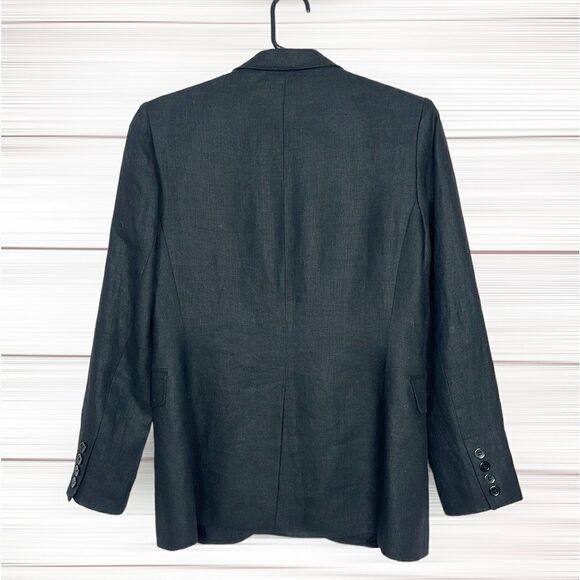 Brooks Brothers Women’s Irish Linen Black Charcoal Oversized Blazer  US 2-4 - Picture 9 of 15